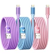 Aioneus iPhone Charger 10 ft 3Pack, Apple Certified Long Lightning Cable 10ft Nylon Braided 3A Fa...