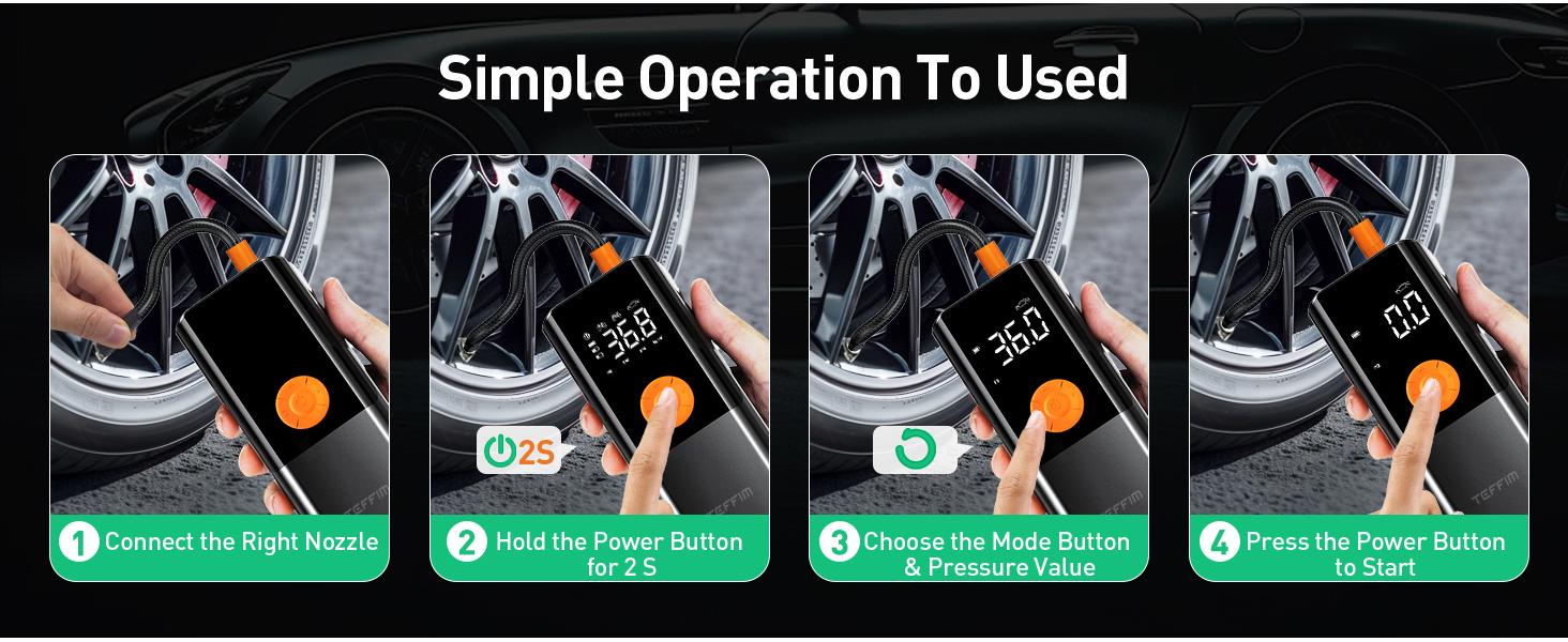 with digital display and LED light, suitable for car tires