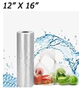 BESTEASY Plastic Produce Bag, 12" X 16" Clear Plastic Produce Bags on a Roll, Durable Plastic Bag...