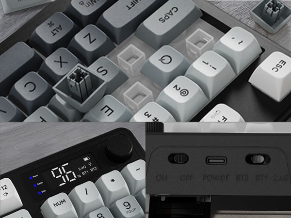 FREEWOLF M96 Wireless Gaming Keyboard Creamy Membrane with Rainbow Backlight