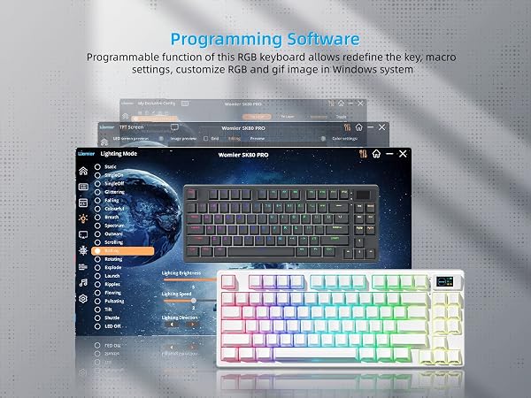 75% Wireless Mechanical Keyboard RGB Custom Creamy Keyboard gaming