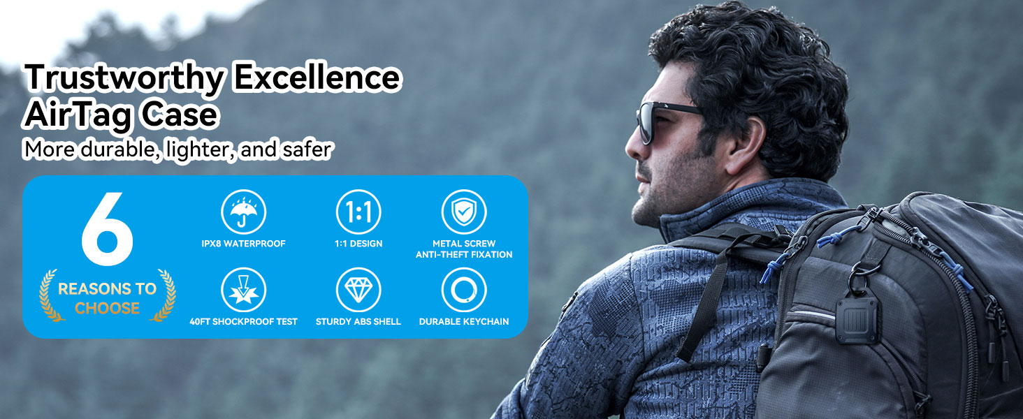 Trustworthy Excellence AirTag Case More durable, lighter, and safer