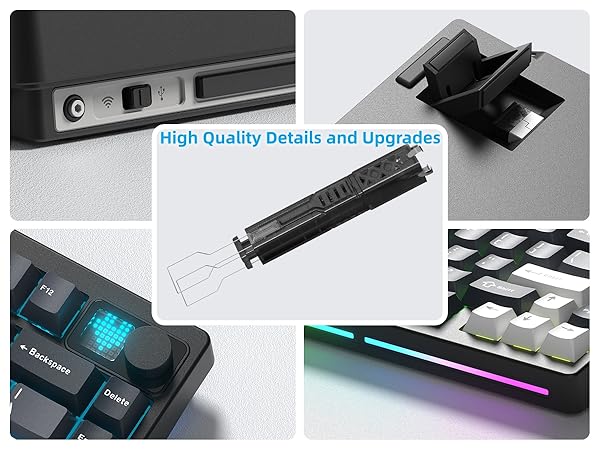 75% Wireless Mechanical Gaming Keyboard Bluetooth 5.0/2.4GHz/USB C Thocky Creamy Keyboard
