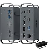 USB C Docking Station Triple Monitor, Laptop Docking Station with Dual 4K@60Hz HDMI, 4K@60Hz DP, ...