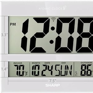 digit size large ez to read days months temperature 