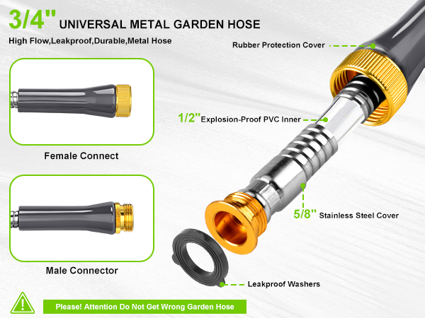 Short Metal Water Hose