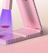 mlogiroa UV Nail Lamp with Stand Foldable,360°Adjustable Rotation,Portable,Relax Hands,Pink Flash...