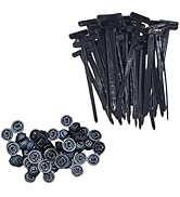 Diamall 50 PCS Nylon Cable Tie Buckle, Self-Locking Ties Holder with Pin Button Design, Bumper Re...