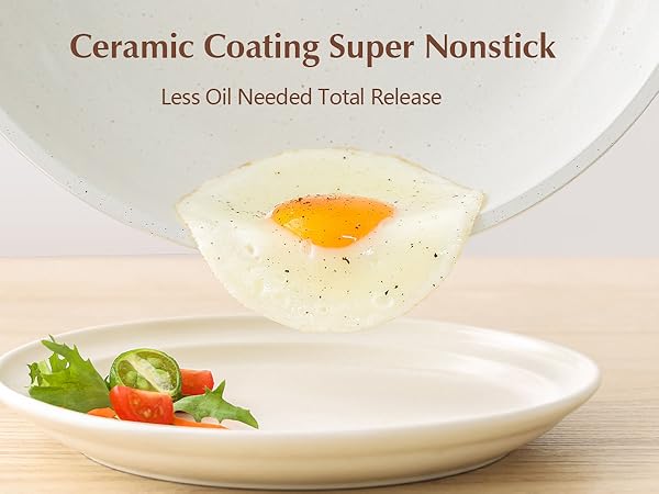 ceramic nonstick frying pan with lid