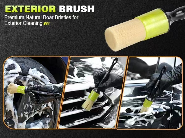 boars hair detailing brush interior detailing brush car detail brush set