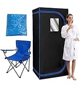 ZONEMEL Portable Full Size Infrared Sauna, Home Spa Detox Therapy with Heated Floor Pad, Upgrade ...