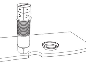 pop up countertop outlet