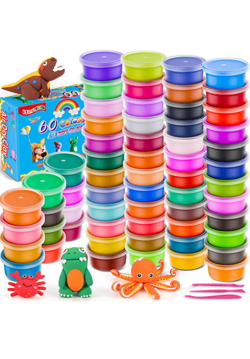 60 colors air dry clay
