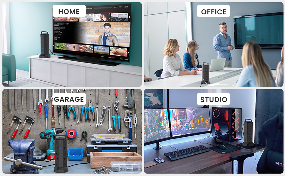 Large Charging station for home, office, garage, studio, etc.