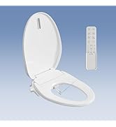 Rivix Electric Bidet Toilet Seat Adjustable Warm Water &amp; Dryer Slow Close Heated Toilet Seat Remo...