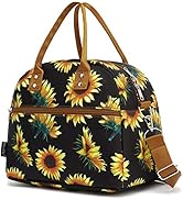 FlowFly Insulated Lunch Bag With Shoulder Strap for Women, Men, and Kids, Large and Reusable, Han...