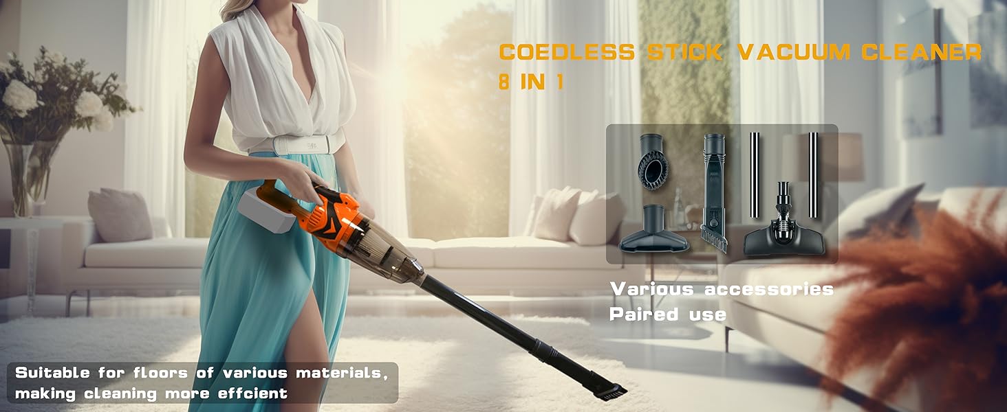 Vacuum cleaner cleaning cordless handheld stick rechargeable battery filter hipa kpa strong