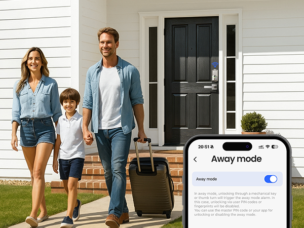 electric door locks for front door Away Mode