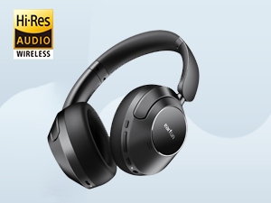 EarFun Wave Pro Active Noise Canceling Headphones, Wireless Over Ear Bluetooth Headphones, LDAC Hi-R...