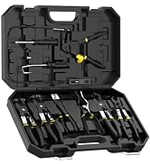 Renekton Hose Clamp Pliers Set, Flexible Wire Long Reach Clic R Type Swivel Jaw and Flat Band Pli...