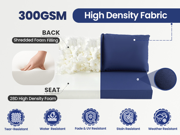 outdoor loveseat cushions