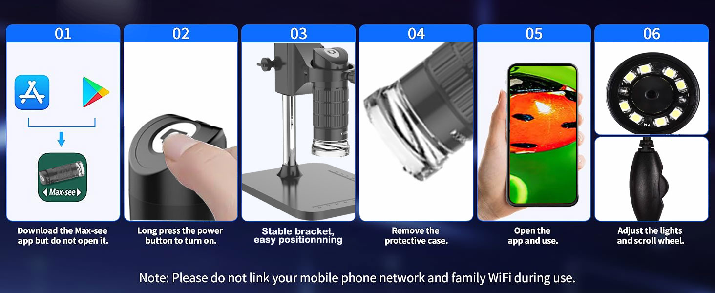 Digital Microscope, Skybasic 50X-1000X Magnification Portable Handheld Microscopes