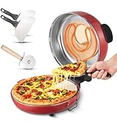 VEVOR Pizza Oven, 14 in Electric Pizza Maker, 1600W Electric Pizzas Cooker with Cordierite Stone,...