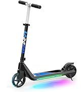 LINGTENG Electric Scooter for Kids Age 6-10, Kick-Start Boost Scooter with Adjustable Speed and H...