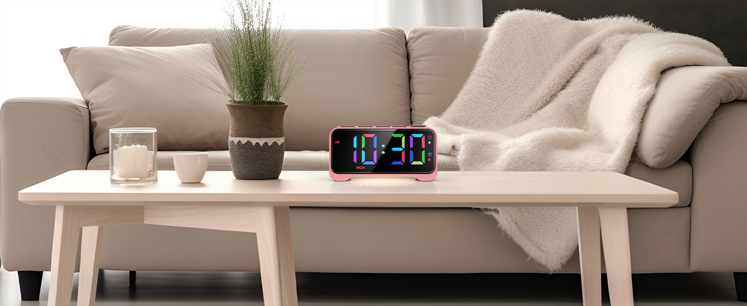 alarm clock in living room