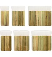 SOUJOY 6 Size Hake Brushes Set, Wide Glaze Brushes for Pottery and Ceramics, Soft Wool Painting B...