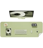 Niniubye Desk Pad, 48" x 17" PU Leather Non-Slip Desk Mat Large Mouse Pad for Desktop, Waterproof...