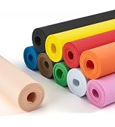 Do²ping 10 Colors Eva Foam Sheets roll, 2mm 10PCS EVA Craft Foam 49''x13.5'' High Density 86kg/m3...