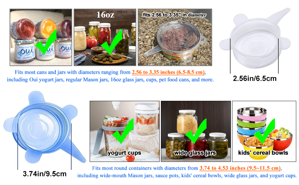 pet food can lids; pet food can covers; silicone lids for food storage; silicone stretch lids;