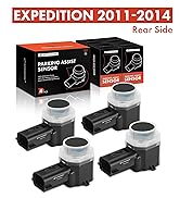 A-Premium 4-PC Rear Reverse Backup Parking Assist Sensor Compatible with Ford and Lincoln Models ...