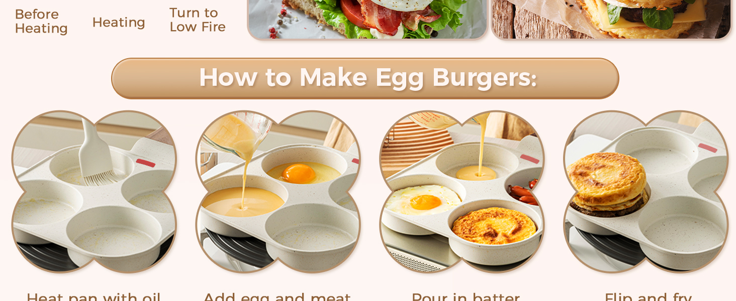 4 Hole Egg Frying Pan For Breakfast