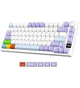 ATTACK SHARK Ajazz AK820 Pro 75% Mechanical Keyboard Knob,Bluetooth 5.1/USB-C/2.4G Wireless Mecha...