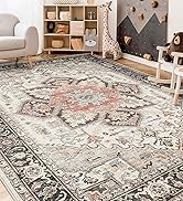 homewill Area Rug 9x12 for Living Room, Medallion Printed Ultra-Thin Soft Large Carpet, Oriental ...