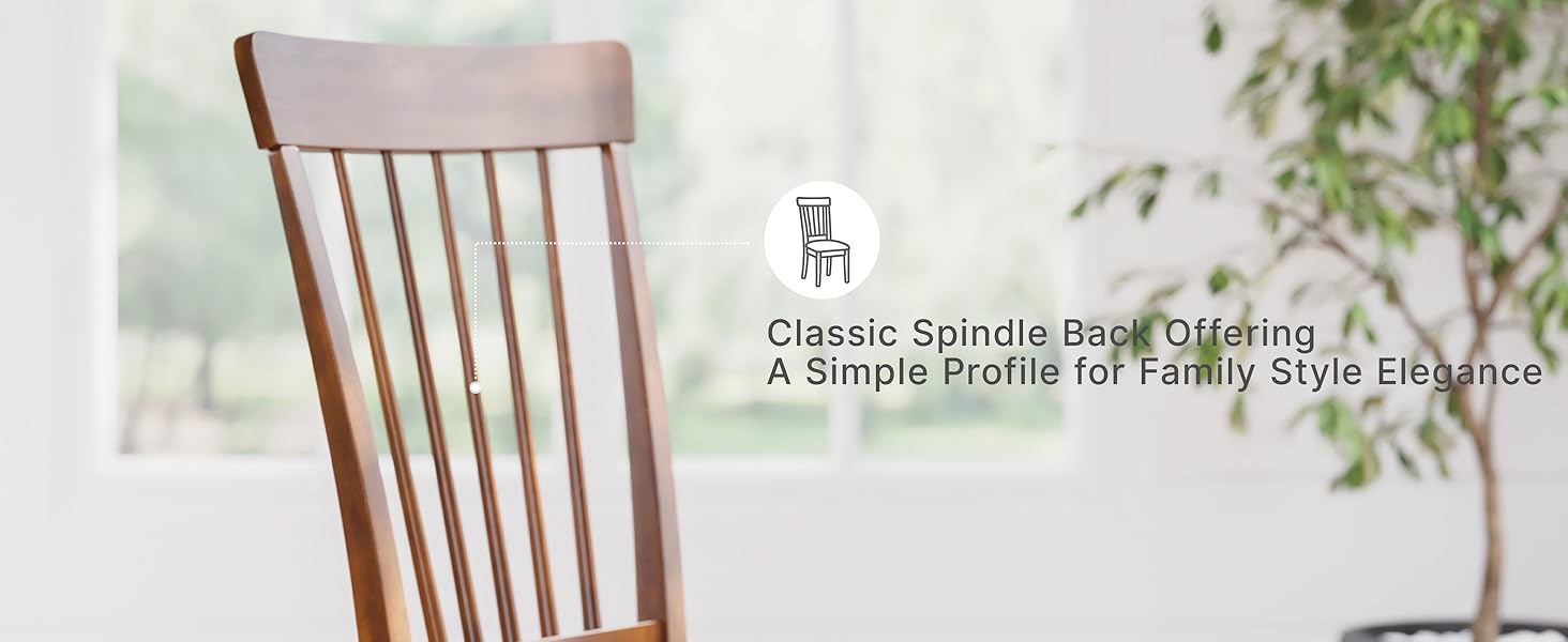 Size and fit 19 inch wide kitchen chairs fitting neatly under a dining table