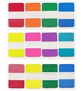 KICNIC Sticky Index Tabs 240 Pcs, 1 inch Divider Tabs Stick On, Page Marker Bookmark, Write Tab F...