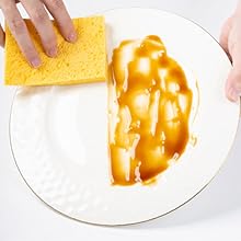 Compressed Cellulose Sponges Non-Scratch Natural Sponge Cleaning Scrub Sponge kitchen Cut-Outs DIY