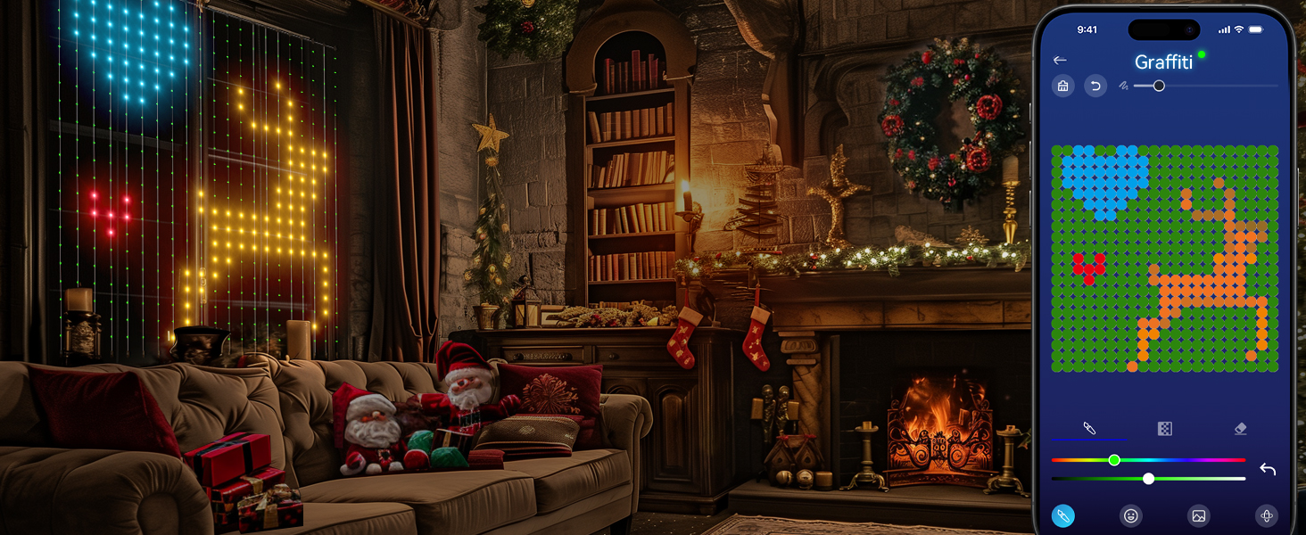 CHRISTMAS led light curtains for decoration