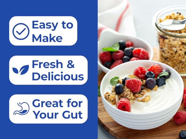 Easy to Use and make yogurt, Fresh &amp;amp;amp; Delicious, Great for your gut.