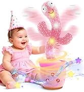 TWORIVER Dancing Talking Cactus Toys for Toddler,Easter Basket Stuffers Toy for 18 Months+ Baby B...