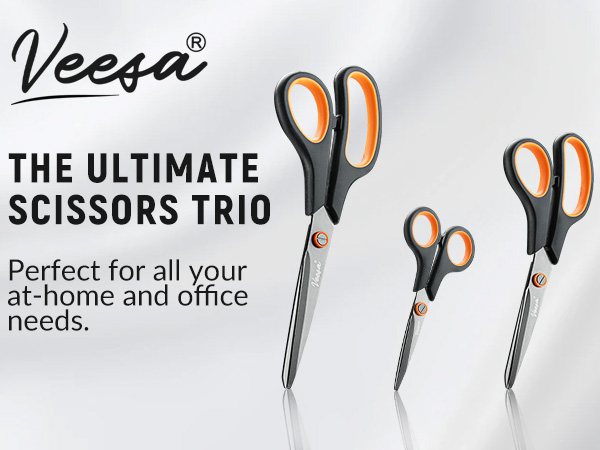 3-Pack Multi-Size Scissors (8.5’’, 7.5’’, 5.5’’)