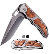 Pocket Knife for Men - 5Cr15MoV Sharp Folding Blade with Wood Handle - Best Durable Knives for ED...