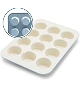 GreenLife 12-Cup Muffin Pan, PFAS-Free Healthy Nonstick Baking Tray, 11.4" x 1.9" x 15.9", Durabl...