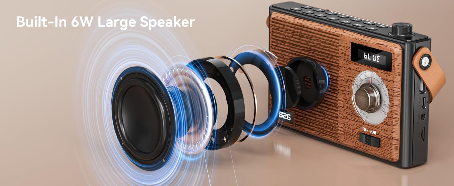 Portable Retro Bluetooth Speaker