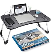 Slendor Laptop Desk Foldable Bed Table Folding Breakfast Tray Portable Lap Standing Desk Notebook...