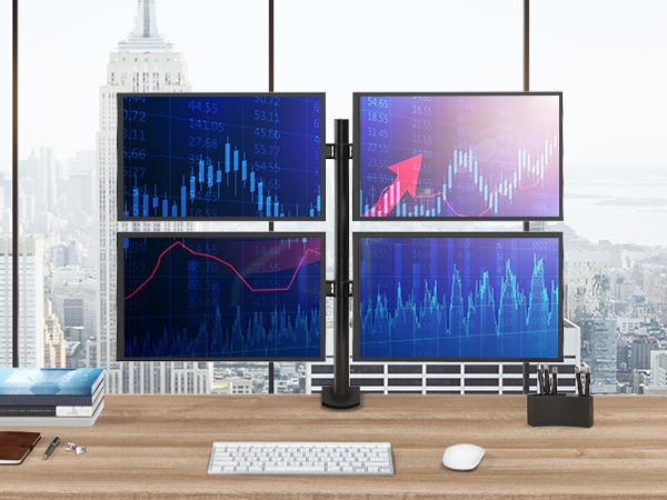 quad monitor stand mount