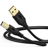 USB Printer Cable 10 Feet Ethernet Printer Cable USB A Male to USB B 2.0 Scanner Cord Long Cord H...